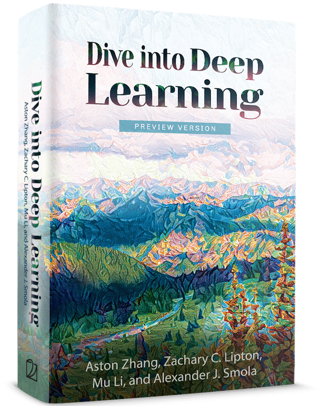 Tapa del libro Dive into Deep Learning